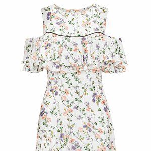 Pixie Market Phoebe Floral Asymmetric Dress Size S